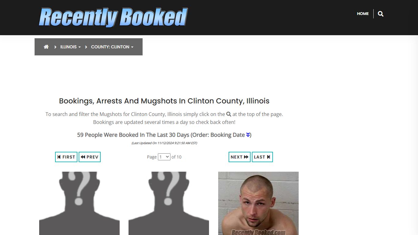 Bookings, Arrests and Mugshots in Clinton County, Illinois