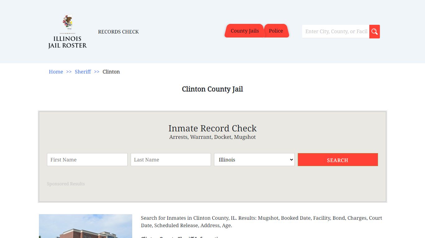 Clinton County Jail - Jail Roster Search